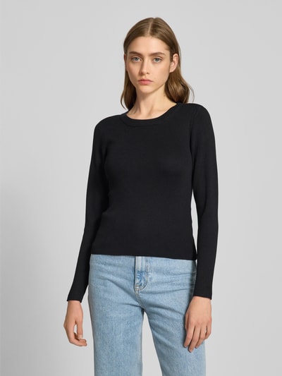 Noisy May Strickpullover mit Streifenmuster Modell 'JAZ' Black 4