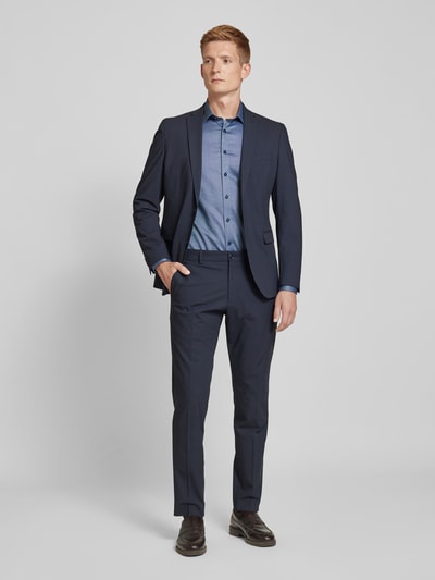 OLYMP Level Five Slim Fit Business-Hemd mit Knopfleiste Marine 1