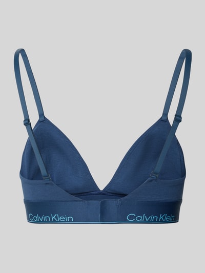 Calvin Klein Underwear Regular fit beha met logostitching, model 'Triangle' Blauw - 3