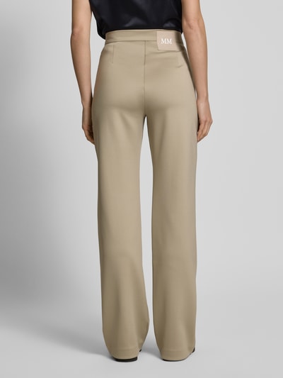 MaxMara Leisure Straight Leg Stoffhose mit fixierten Bügelfalten Modell 'MALESIA' Sand 5