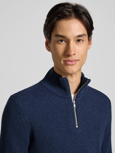 MCNEAL Strickpullover aus Lammwolle Dunkelblau Melange 3