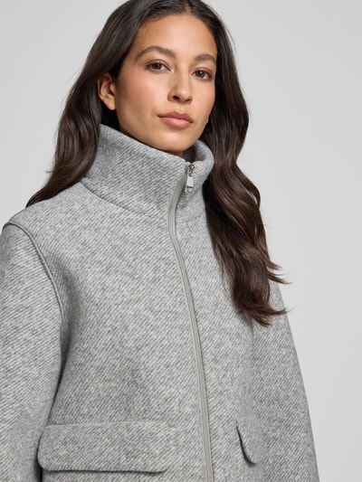 Christian Berg Woman Selection Wide fit jack met wol en viscose Middenbruin gemêleerd - 3