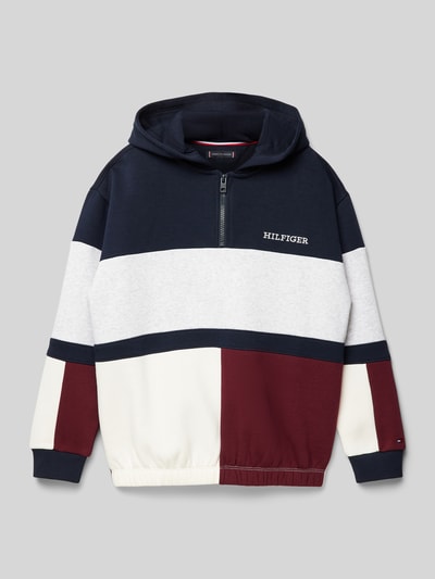 Tommy Hilfiger Kids Hoodie met logostitching, model 'CLRBLOCK'
 Wit - 1