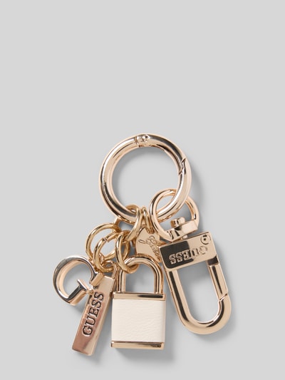 Guess Sleutelhanger met splitring, model 'EDITA KEYCHAIN' Goud gemêleerd - 1
