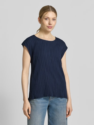 FREE/QUENT Blousetop met structuurpatroon model 'Grsvalse' Marineblauw - 4