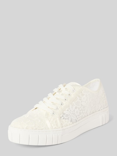 MARCO TOZZI Sneaker mit Spitzenbesatz Weiss 1