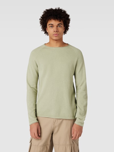 Jack & Jones Gebreide pullover met ronde hals, model 'EHILL' Lichtgroen - 4