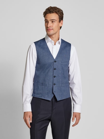 CG - Club of Gents Gilet met strookzak, model 'Mosley' Blauw - 4