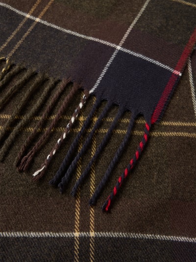 Barbour Sjaal met franjes Olijfgroen - 2