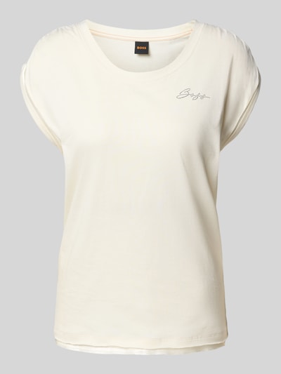 BOSS Orange Regular fit T-shirt van puur katoen, model 'ELAI' Wit - 2