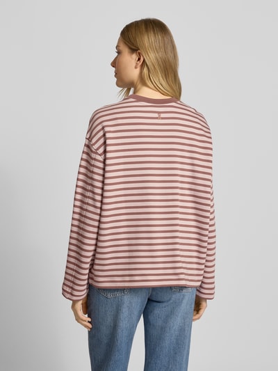 Armedangels Oversized sweatshirt van puur katoen, model 'FRANKAA MAARLEN STRIPE' Rosé - 5