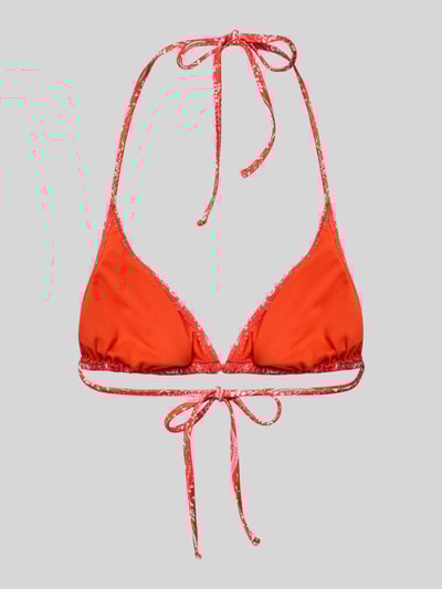 Pieces Top bikini o kroju regular fit ze wzorem na całej powierzchni model ‘BAOMI’ Jasnoczerwony 3