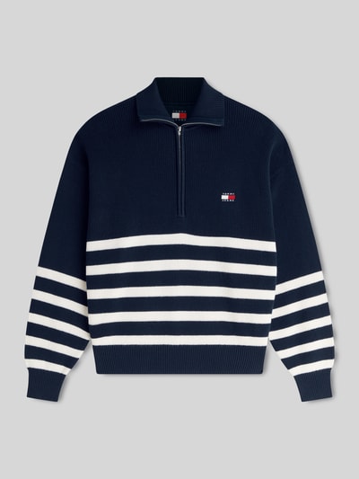 Tommy Jeans Oversize Troyer aus reiner Baumwolle Dunkelblau 2
