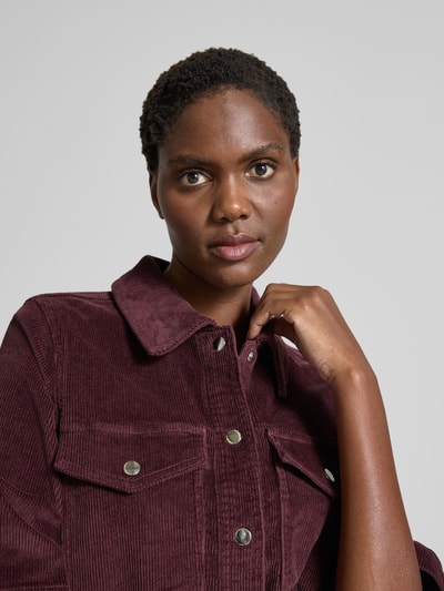 Vero Moda Flatteuze vrijetijdsjurk van katoenmix, model 'FENJA' Bordeaux - 3