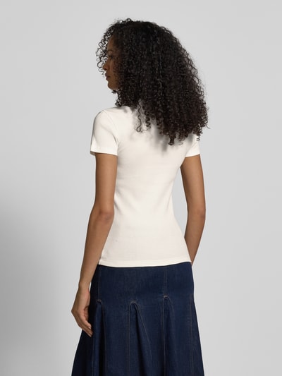 Lacoste Sport Slim Fit T-Shirt aus reiner Baumwolle Offwhite 5
