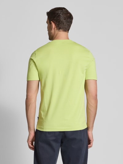 BOSS T-shirt met labelprint, model 'Thompson' Neon groen - 5