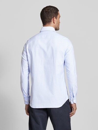 Profuomo Regular fit vrijetijdsoverhemd met kentkraag Bleu - 5