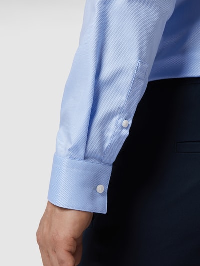 BOSS Slim fit zakelijk overhemd van katoen, model 'Isko' Bleu - 3