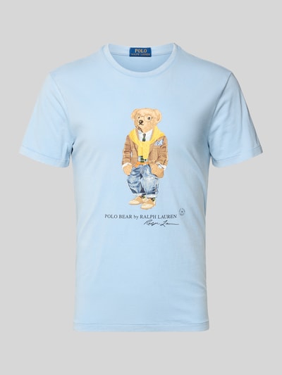 Polo Ralph Lauren T-shirt met labelprint Lichtblauw gemêleerd - 2