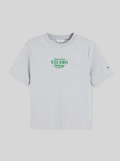 Tommy Hilfiger T-Shirt mit Logo-Print Hellgrau 2