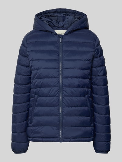 Productfoto, gewatteerde jas met capuchon model 'THELMA' van CARS JEANS in blauw, regular fit, rits, steekzakken, ruglengte 61 cm, schouderbreedte 39 cm, borstwijdte 50 cm, mouwlengte 62 cm