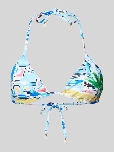 Polo Ralph Lauren Bikini-Oberteil mit Allover-Muster Modell 'Ricky' Blau 1