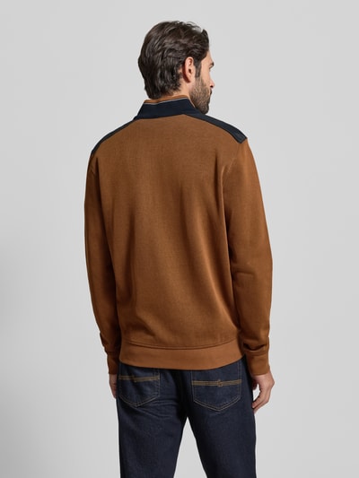 bugatti Sweatshirt mit Stehkragen Modell 'Selanik' Camel 5