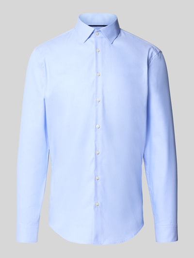 Jake*s Slim Fit Business-Hemd mit Strukturmuster Bleu 2