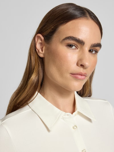 s.Oliver RED LABEL Regular fit overhemdblouse van katoenmix Offwhite - 3