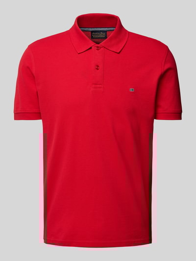 Christian Berg Men Poloshirt mit Label-Stitching Rot 2