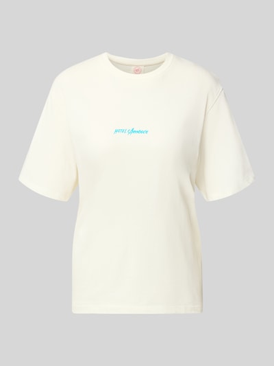 Selected krój regular fit t-shirt z czystej bawełny model 'VIGGA' Złamany biały 2