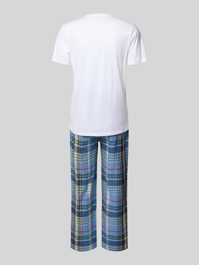 Polo Ralph Lauren Underwear Relaxed Fit Pyjama Set mit Logo-Stitching Modell 'Sleep' Weiss 3