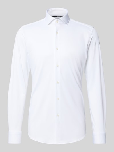 BOSS Slim Fit Businesshemd mit Haifischkragen Modell 'HANK' Weiss 2