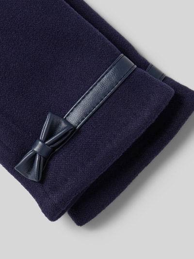 EEM Regular Fit Handschuhe mit Zierschleife Dunkelblau 2