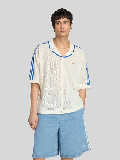 adidas Originals Loose Fit Freizeithemd aus reiner Baumwolle Offwhite 4