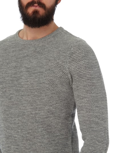 Selected Homme Pullover mit Rundhalsausschnitt Hellgrau 3