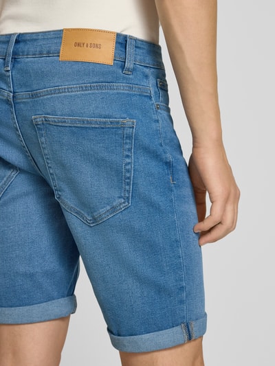 Only & Sons Regular fit korte jeans van katoenmix Lichtblauw - 3