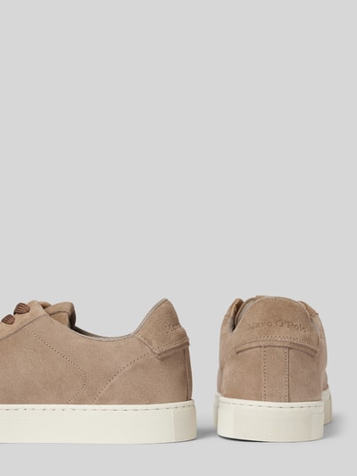 Marc O'Polo Low Top Sneaker aus weichem Veloursleder Taupe 2