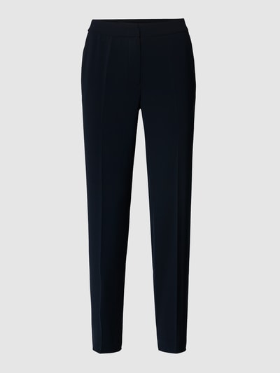 Betty Barclay Stoffen broek met smalle pasvorm en persplooien  Marineblauw - 2