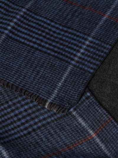 Christian Berg Men Schal mit Tartan-Karo Blau 2