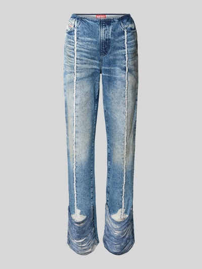 Diesel Straight Fit Jeans mit markanten Kontrastnähten Jeansblau 1