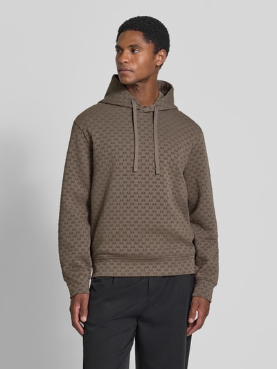 Armani Exchange Regular Fit Hoodie aus Baumwoll-Mix Beige 4