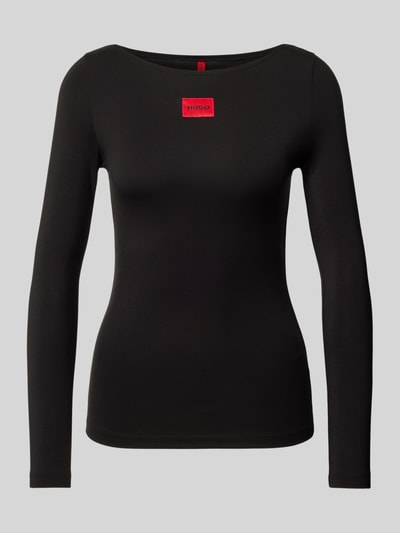 HUGO Longsleeve mit Label-Detail Black 2