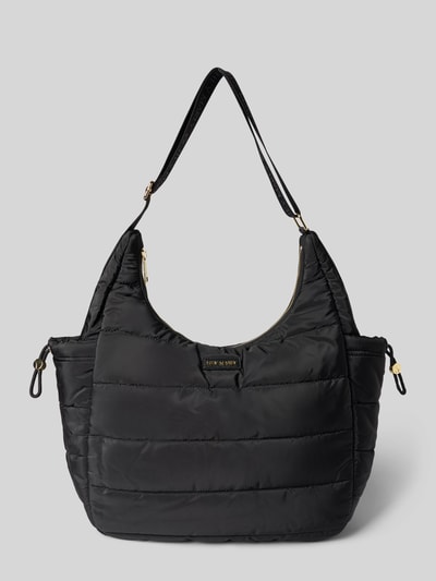Produktfoto, Handtasche in Stepp-Optik Modell 'Alltime Buddy' von Hey Marly in Schwarz, Reißverschluss, verstellbarer Schulterriemen, klare Linien