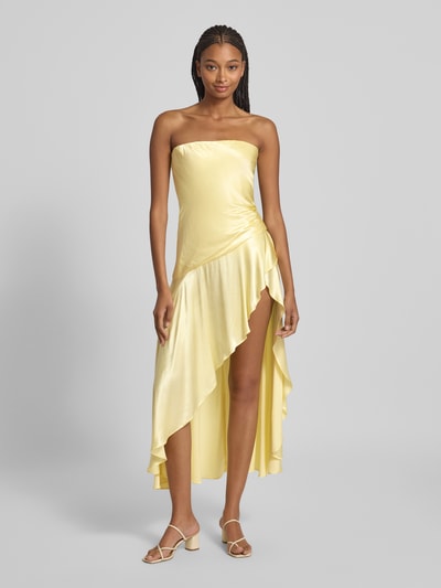 Bardot Sukienka wieczorowa z wszytym zamkiem błyskawicznym model ‘LORENZA’ Jasnożółty 4