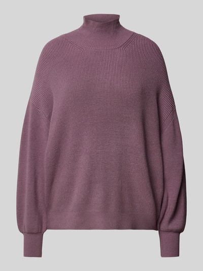 MSCH Copenhagen Gebreide pullover met opstaande kraag, model 'Magnea Rachelle' Prune - 2