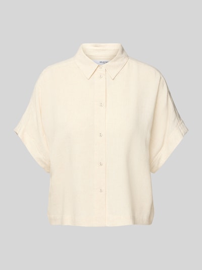Selected Femme Relaxed Fit Bluse aus Viskose-Leinen-Mix Modell 'VIVA' Sand 2