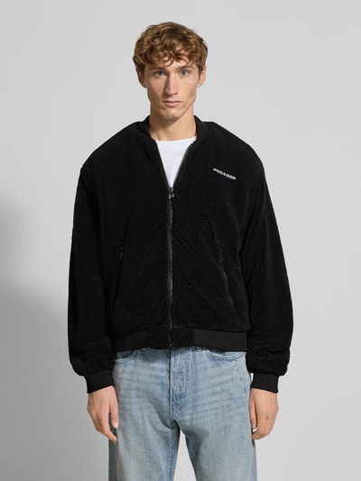 Pegador Bomberjacke aus Teddyfell mit Label-Stitching Black 4