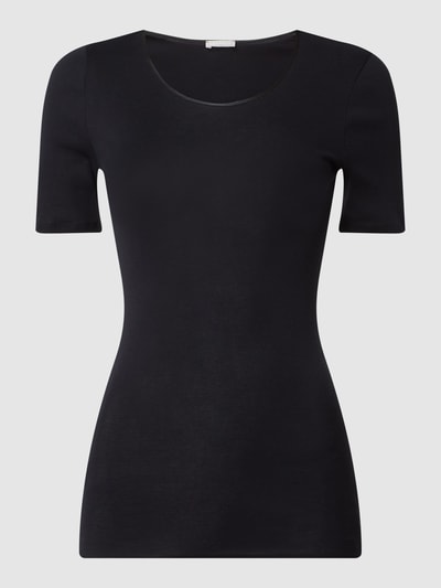 Hanro T-Shirt aus Baumwolle Modell 'Cotton Seamless' Black 2