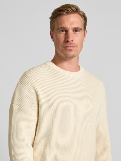 ANNARR Wollen pullover met structuurmotief, model 'BJORN' Offwhite - 3